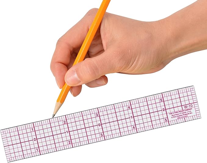 Westcott W-10 6-Inch 8ths Graph Ruler, Transparent, 1 x 6 in
