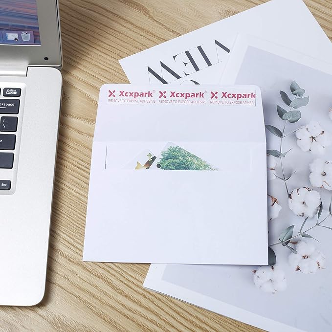 200 Qty Printable A7 Invitation Envelopes 5.25X7.25 inches Cards, Self Seal 120GSM white Paper Envelopes for Invitations, Papers, Photos, Documents, Wedding, Baby Shower, Easy to Seal