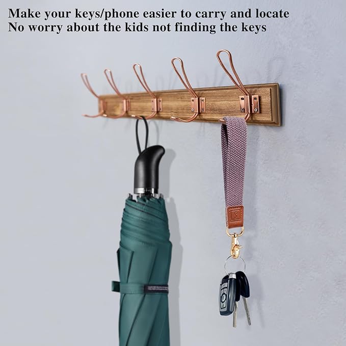 Fishent Stretchy Wristlet Keychain,Braided Cute Wrist Lanyards for Keys, Key Chain Holder for Women Men, Wrist Strap Keychain for Car Keys Phone Camera Wallet ID Badges Card（Smoky Violet）