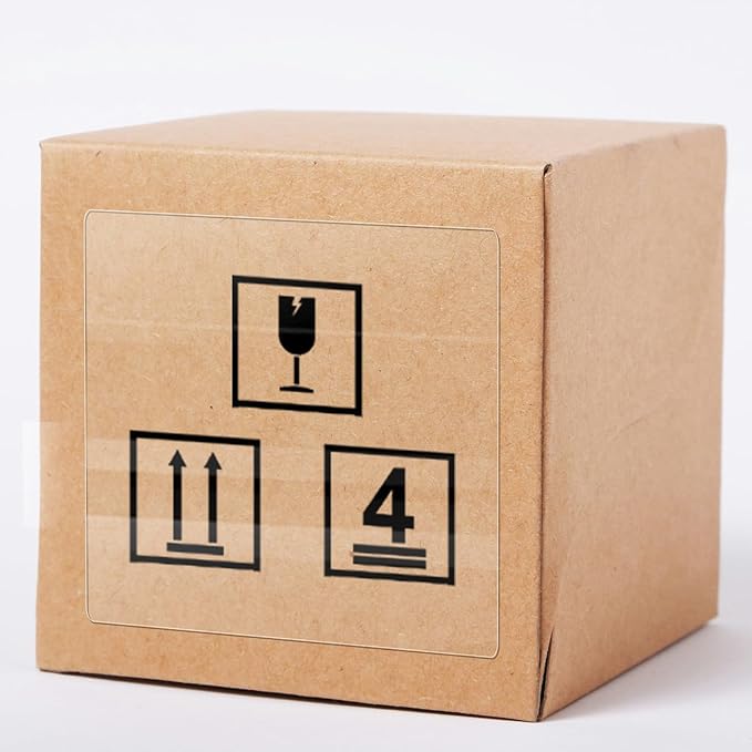 Transparent Thermal Labels 3 × 3 Inch Self Adhesive Printer Clear Stickers Vinyl Waterproof Roll Decals Rectangle Name Tag for Address Design DIY Logo Business 200 PCS