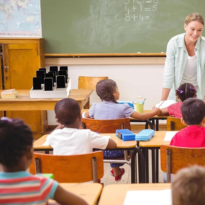 Wooden 36-Grid Cell Phones Storage Box Desktop Mobile Phone Holder Organizer for Office School Classroom (36-Grid White)