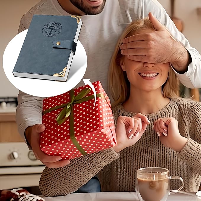 Tree of Life Journal for Women Journals for Writing 260 Lined Pages Hardcover Leather Journal Notebooks for Men, 5.7”x8.3”, Blue