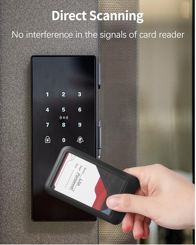 Uniclife 1 Pack Sliding ID Badge Holder Hard Black Vertical Plastic Card Case Protector Pouch with Clear Window for Office School ID Credit Cards Proximity Key Cards Driver’s Licenses and Passes