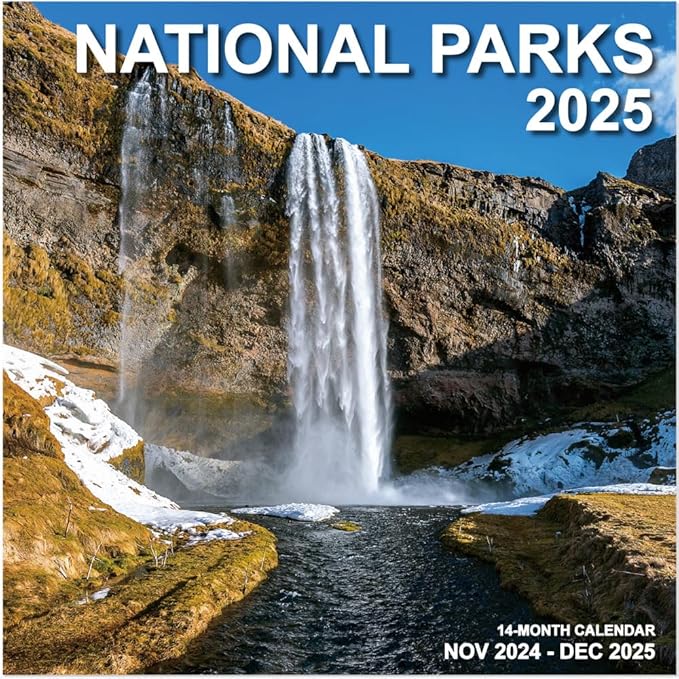Calendar 2025, National Parks Calendar 2025 from January 2025 - December 2025, 12" x 24" Opened 12 Months Calendar, Full Page Months Thick & Sturdy Paper for Gift Perfect Calendar Organizing