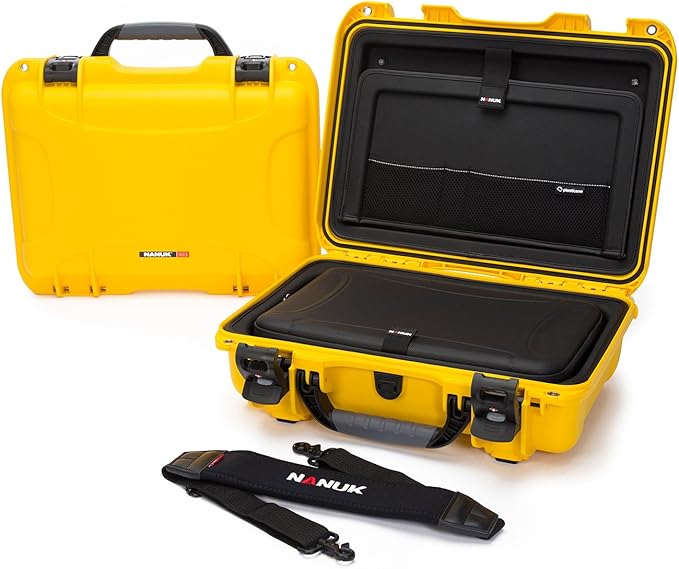 Nanuk 923 Hard Camera Case with Laptop Insert Kit, Yellow (923-LK04)