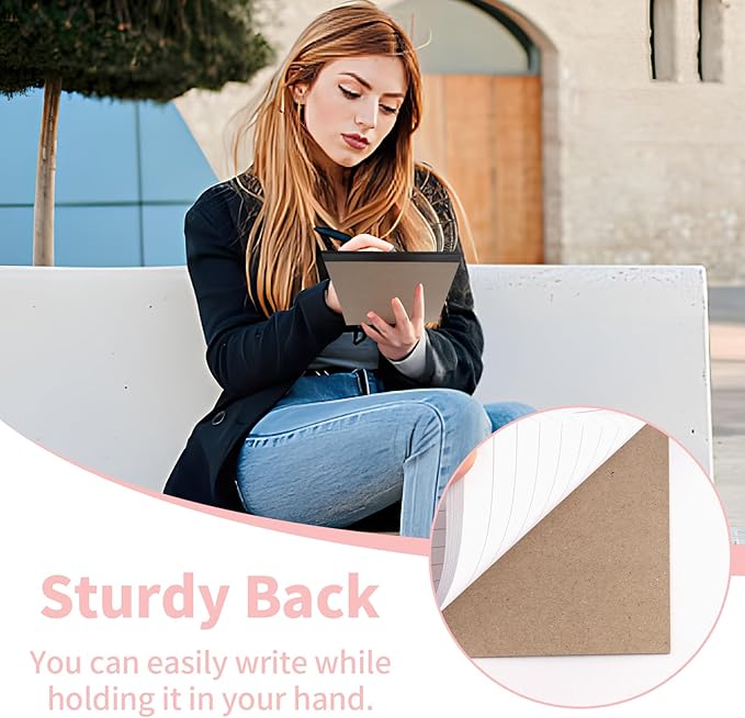 WINKIO Legal Pads 5" X 8", 6 Pack Colored Note Pads, College Ruled Yellow Lined Paper Pads, Letter & Legal Ruled Pads, 30 Sheets per Small Writing Pads 5x8 for School, Home, Office, Business