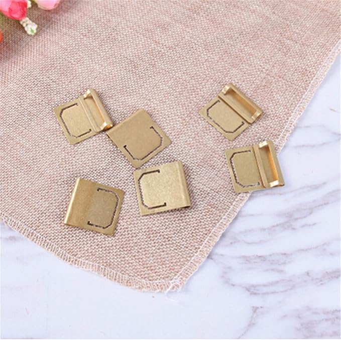 Airlove Retro Brass Bookmark, Mini Index Clamp Label Clip, Stationery Gifts(6pcs)