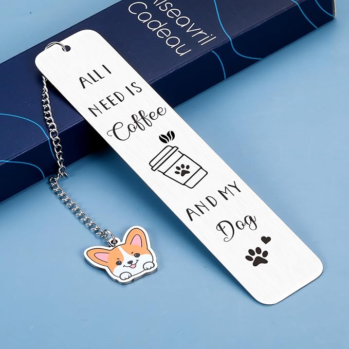 Corgi Gifts for Corgi Lovers, Corgi Dog Bookmark for Dog Lovers Gifts for Women, Dog Mom Gifts for Women, Cute Bookmarks Book Club Gifts for Readers Book Lovers Women, Book Marks for Reading Women Men