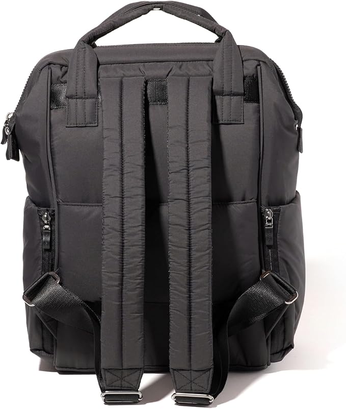 Baggallini Chelsea Laptop Backpack, Black Puff