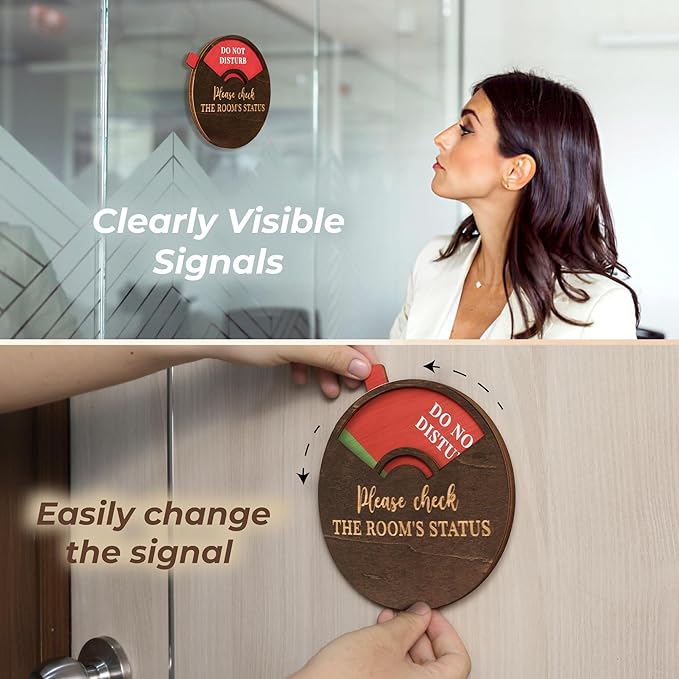 Do Not Disturb Door Hanger Sign - Welcome Please Knock Sign For Door, Please Do Not Disturb Sign For Office Decor