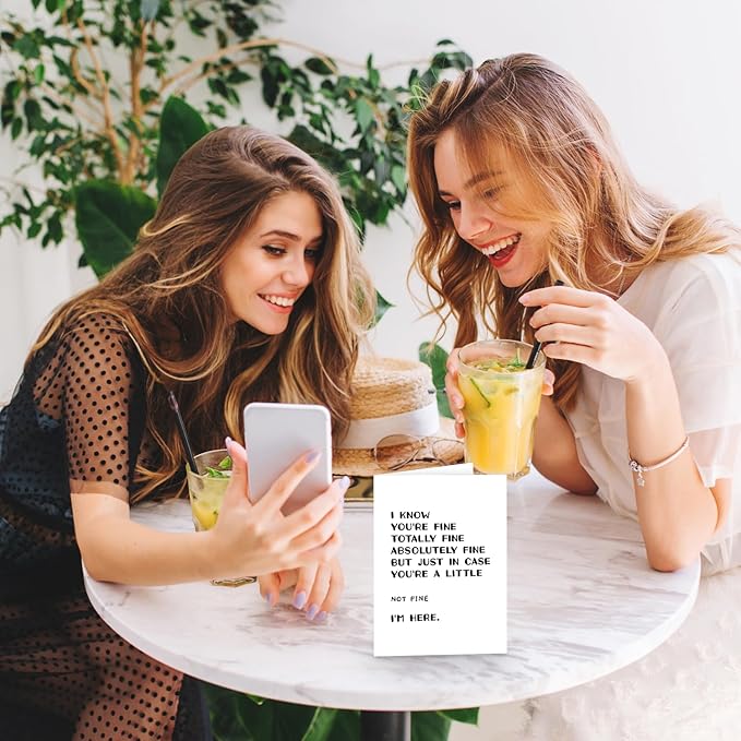 Funny Encouragement Cards for Women Men, Humor Thinking of You Gift For Boyfriend Girlfriend, Get Well Fell Better Support Sympathy Card Gift for Friend Him Her