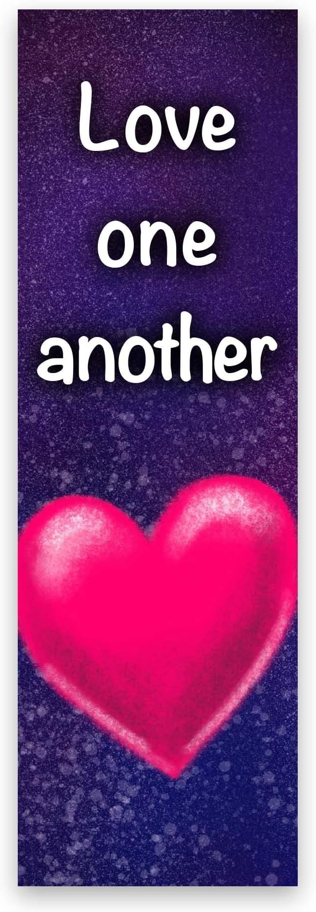 Love One Another, John 13:34, Bulk Pack of 25 Christian Bookmarks for Kids, Childrens Bible Verse Book Markers, Sunday School Prizes with Memory Verses, Scripture Gifts for Kids & Youth