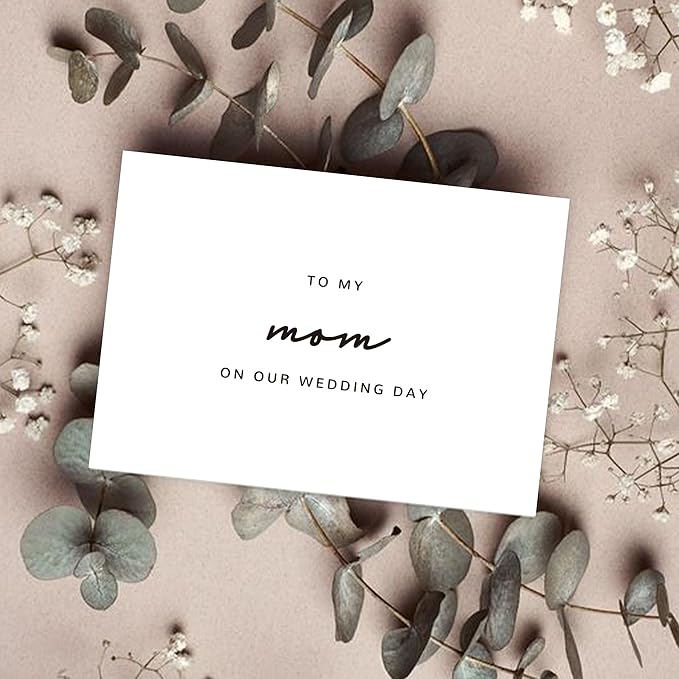 Wedding Day Card for My Mom, To My Mom On Our Wedding Day Card, Mom Of The Bride/Groom Gifts.（Mom B）, 6*4