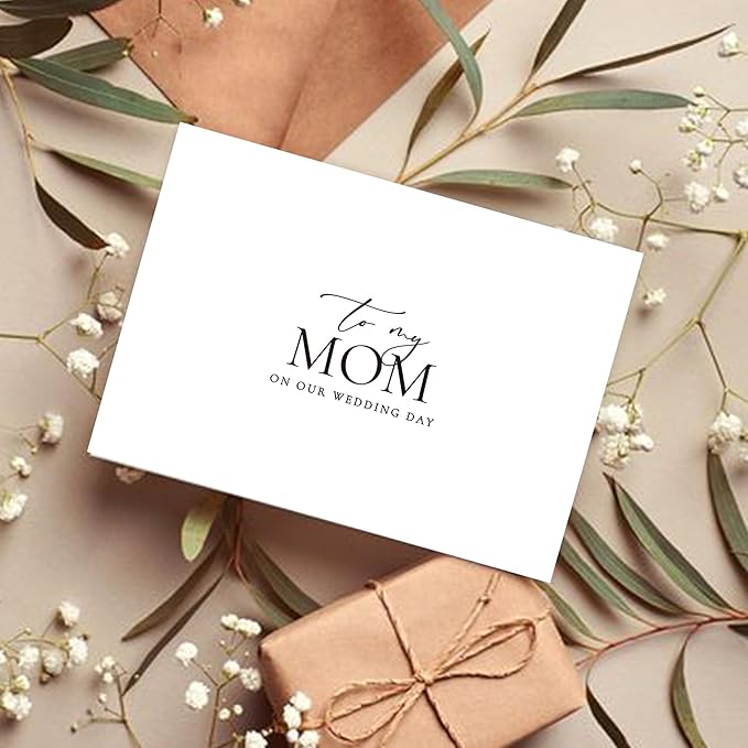 Wedding Day Card for My Mom, To My Mom On Our Wedding Day Card, Mom Of The Bride/Groom Gifts.（Mom A）