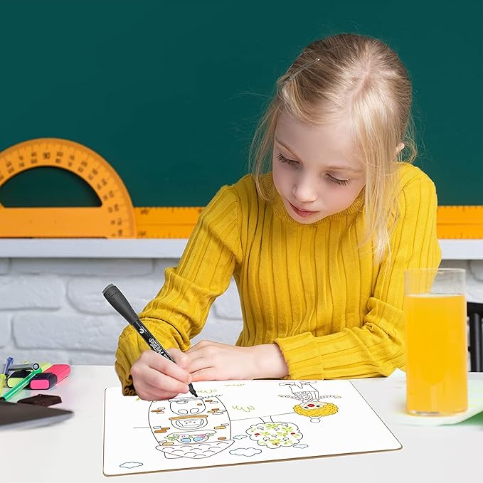 Scribbledo Small White Board Dry Erase Mini Whiteboard 9x12 Inch Small Dry Erase Board Marker Board Dry Erase Lapboards Handheld Personal White Boards for Students Whiteboard Office