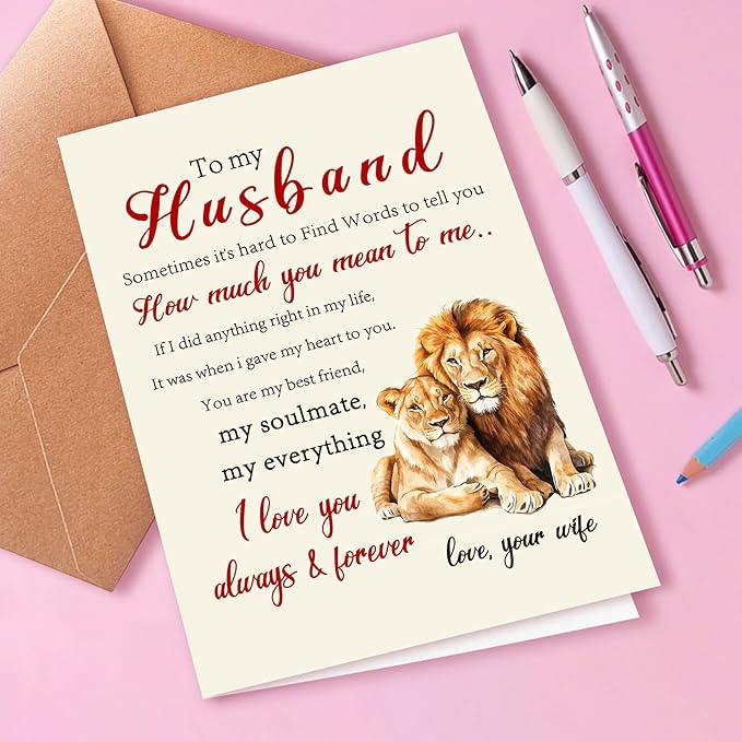 Funny Birthday Card, Romantic Birthday Gift for Husband, Unique Sweet Birthday Card, Thank You Husband Birthday Card, Happy Birthday To My Husband