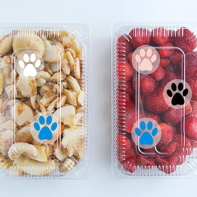 Paw Print Stickers, 1.5" Clear Round Bear Paw Stickers (500 PCS, Blue)