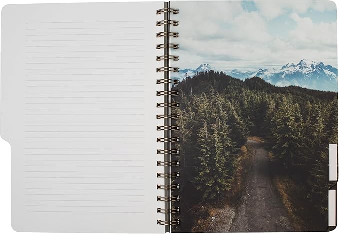 Fringe Studio Large Tab Notebook,Naturalist Notes, Flexible Paperback Cover, 5 Subject/Die-Cut Dividers, 7.25" X 10", 180 Lined Pages, Multicolor (343PA003FSC)