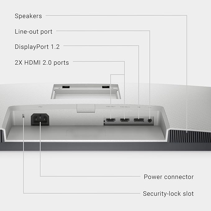 Dell S2721QS Monitor 27 Inch, 4K UHD (3840 x 2160) IPS Display, Ultra-Thin Bezel, AMD FreeSync, HDMI, DisplayPort, VESA Certified - Silver