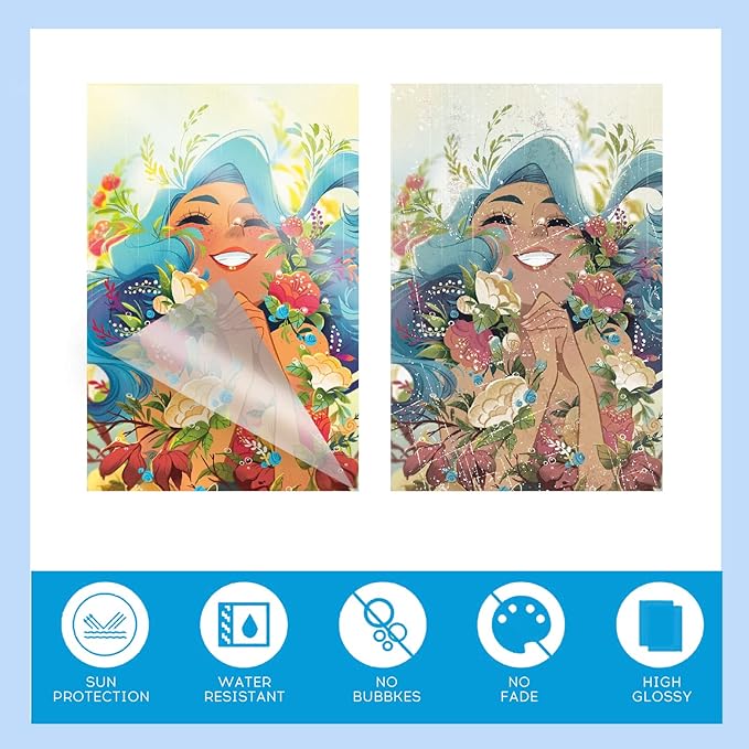 Uinkit 25 Pack 4x6 Inch Self Sealing Laminating Pouches, Waterproof Lamination Pouches, Permanent Adhesive 10mil Thickness No Need Machine (4.5x6.5Inchesx25Pack)