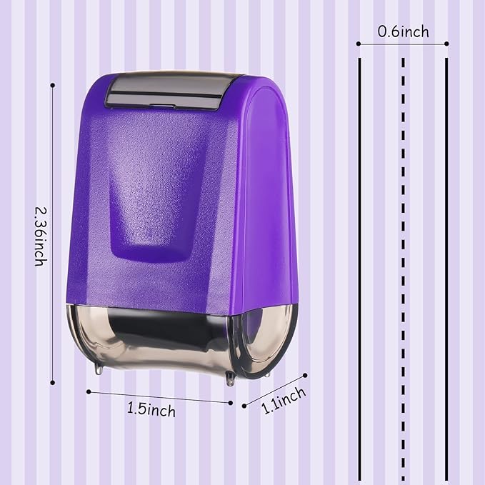 Sherr 2 Handwriting Line Stamp Roller Dashed Handwriting Lines Practice Roller Stamp for Kids, Teachers Kindergarten Education Classroom Back to School Need(2.72 x 2.44 x 1.54 Inch,Purple, Black)