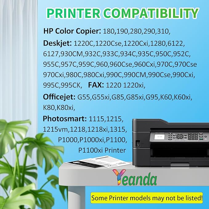 for HP 45 Ink Cartridge Black 51645A 51645 Ink Cartridge Black for Color Copier 180 PhotoSmart 1000 1115 1215 P1000xi Deskjet 820Cse 830 850 870 890 930 950 Printer (Black 2Pack)