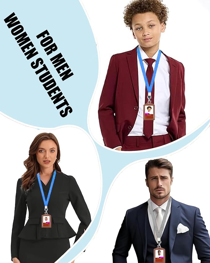 3 Pack Cruise Lanyard for ID Badge Holder,HORNYPOOT Black Lanyards with Vertical Waterproof ID Badge Holder for Office, School, Cruise Ship Cards (3pcs Black)