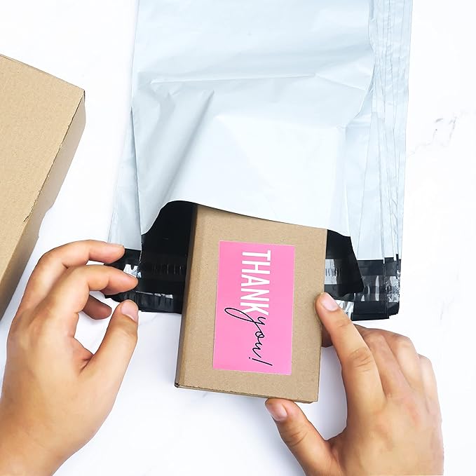 RXBC2011 Thank You for your support Cards Handwritten Lettering Design Thank you small business Card 2x3.5 Inch Pack of 100