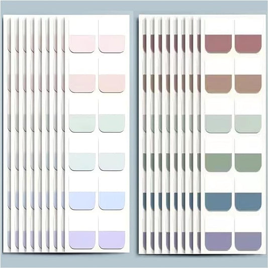 ELII 480 Pcs Morandi Tabs 1 inch Sticky Index Tabs, Writable and Repositionable Book Tabs Flags Colored Page Markers Labels for Reading Notes, Classify Files