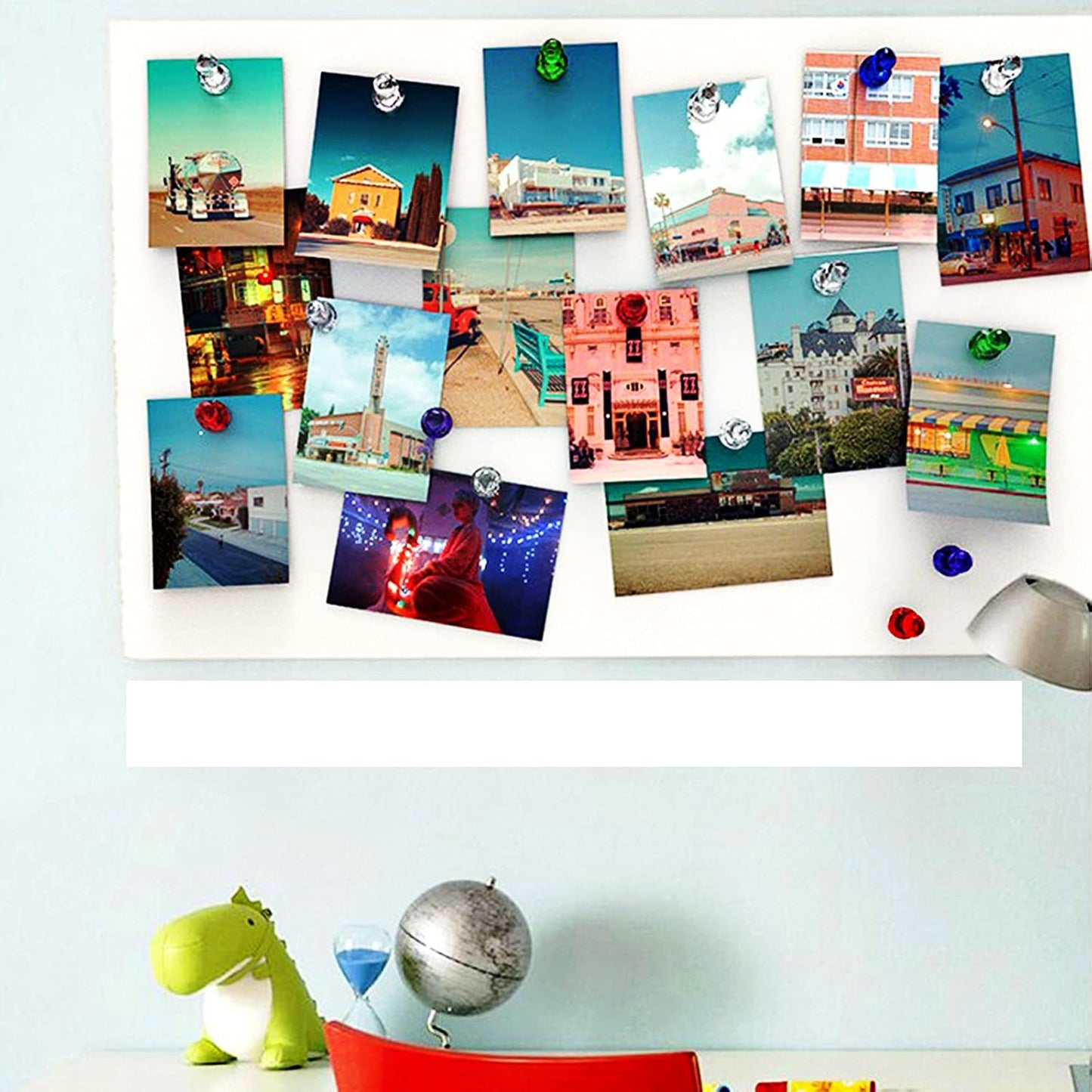 Ant Mag Magnetic Push Pins Strong Push Pin Magnets for Fridge Whiteboards Calendars Maps in School & Office Pack of 18 Black