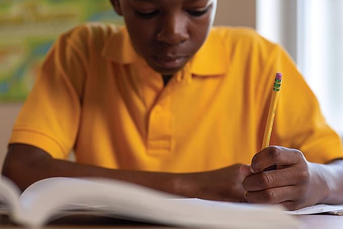 Ticonderoga Tri-Write Triangular Pencils, Wood-Cased #2 HB Soft, Yellow (13856) (Pack of 6, 72 Count Total)