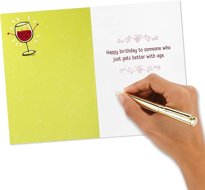 Hallmark Shoebox Funny Birthday Card for Her (Wine and Grapes)