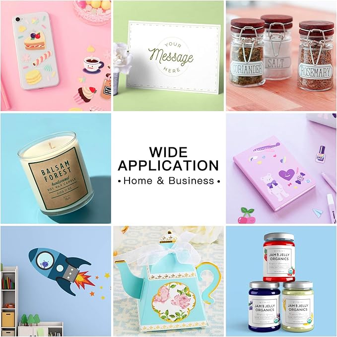 HTVRONT Printable Vinyl for Inkjet Printer & Laser Printer - 40 Pcs Matte White Inkjet Printable Vinyl Sticker Paper, 8.5"x11"(140 g)