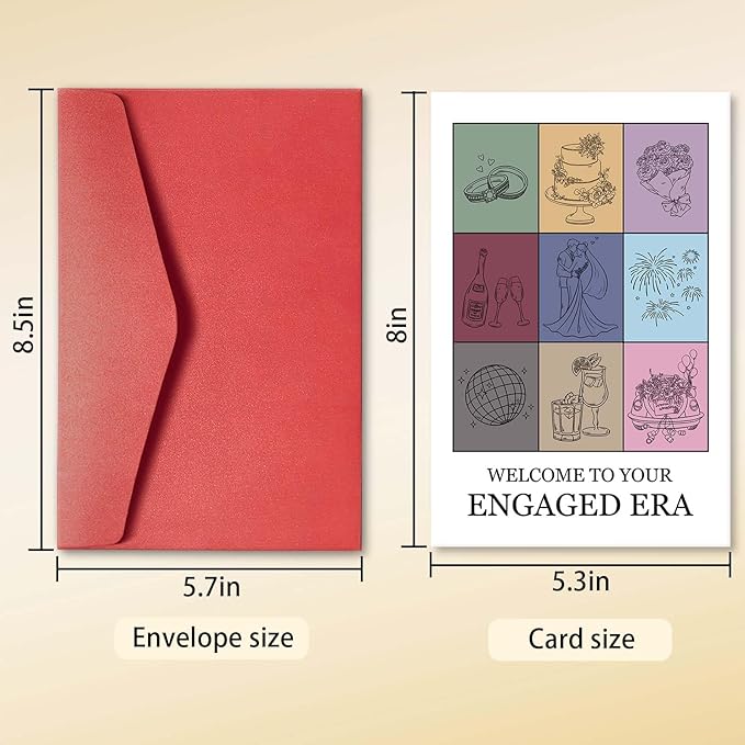 Funny Engaged Era Card for Friends, Engagement Gift for Newly Engaged Couples, Wedding Card for Bride to be, Engagement Congratulations Card for Engagement Party, Welcome to your Engaged Era