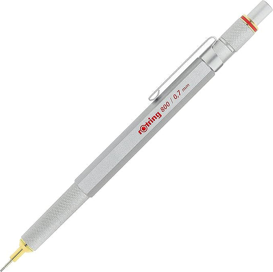 rOtring 800 Mechanical Pencil, 0.7 mm, Silver Metal Barrel