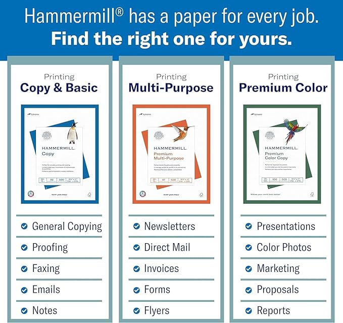 Hammermill Colored Paper, 24 lb Green Printer Paper, 8.5 x 11-1 Ream (500 Sheets) - Made in the USA, Pastel Paper, 104380R