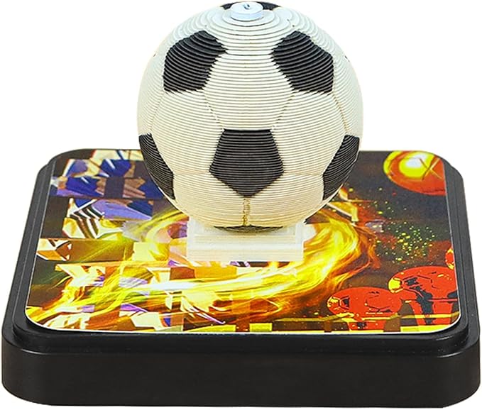 3D Art Calendar Memo Pad 2025,Creative Time Piece Calendar 2025 Desk Calendar,Football Tear Away Paper Carving Calendar 3D Memo Pad Art Notepad DIY Christmas Gift