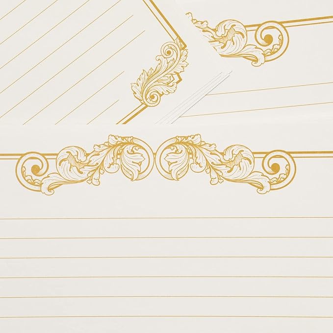 90 Pieces Stationery Paper Set for Love Letter, Party Invitations (60 Vintage-Style Sheets + 30 Envelopes)