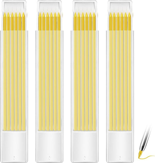 Hiboom 24 Pieces 2.8mm HB Refill for Carpenter Pencil, Study Long Lasting Pencil for Mechanical Pencil Woodworking Construction(Yellow)