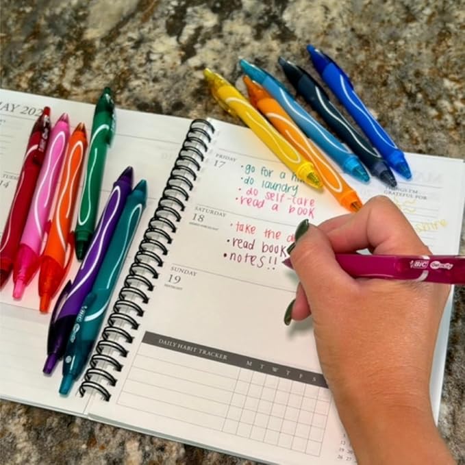 BIC Gelocity Quick Dry Ocean Themed Gel Pens, Medium Point (0.7mm), 16-Count Gel Pen Set, Colored Gel Pens for Note Taking and Journaling