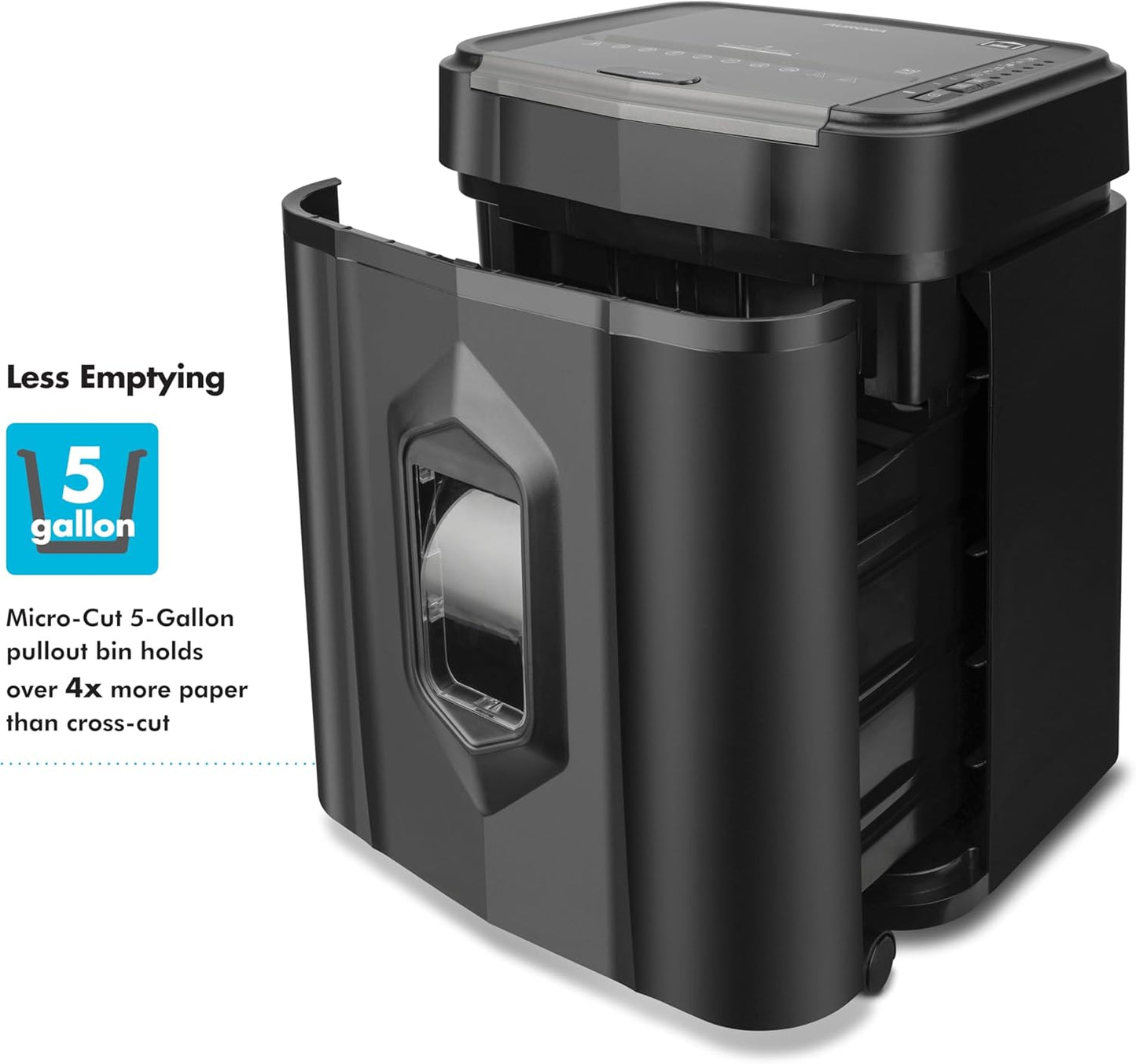 Aurora High Security 120-Sheet Auto Feed Micro-Cut Paper and Credit Card Shredder with 5 Gallon Pullout Basket / 60 Minutes/Security Level P-5