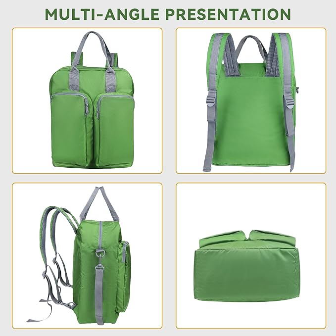 Zavothy Large Tote Bag for Women with Laptop Compartment Teacher Backpack for Women College Backpack for Men Business Work Computer Backpack fits 17 Inch Green