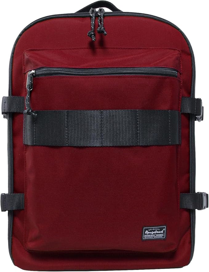 Underseat Carry-On Backpack Luggage, 15-inch Laptop Lightweight Backpack with trolley strap, Travel Commute Gym Sport, 17L Red Wine