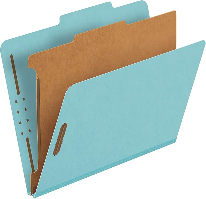 Pendaflex Classification Folders Letter Blue 10/BX Specialty and Pendaflex Recycled Classification File Folders Letter Light Green 10/BX