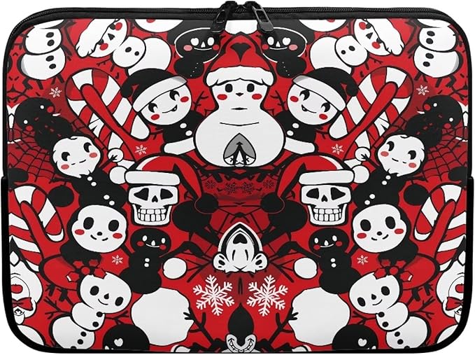Christmas Snowman Printed Computer Bags for Laptops, Water Resistant 10 Inch Laptop Bag Laptop Briefcase Travel Case for Women Men Teens, Compatible with Most Laptops