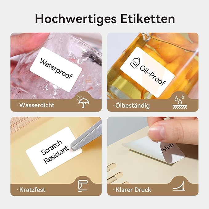 NIIMBOT Labels for B1/B21/B3S Lable Printer, 2" x 1.18" (50×30 mm) Waterproof Sticker Paper Shipping Address Labeling Replacement with Self-Adhesive - 1 Roll of 230pcs (White)