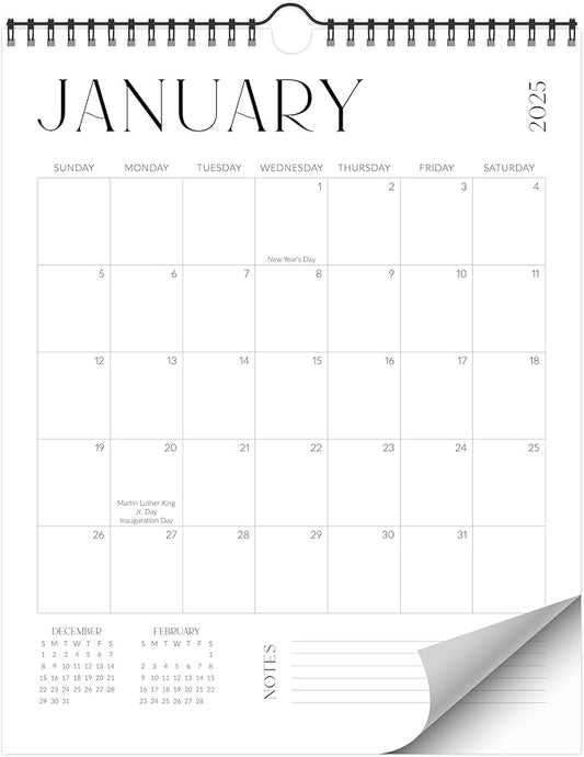 Beautiful 2025-2026 Wall Calendar - Runs from January 2025 until July 2026 – 14.5"x11.5" Office Wall Calendar for Easy Organizing