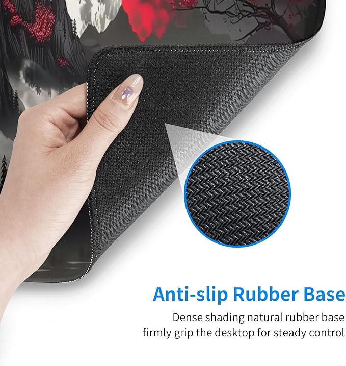 Extended Gaming Mouse Pad, Large Gaming Mouse Waterproof with Stitched Edges, Non-Slip Desktop Pad for Home and Office, Level Up Your 31.5x11.8 Inch… (Dark Night)