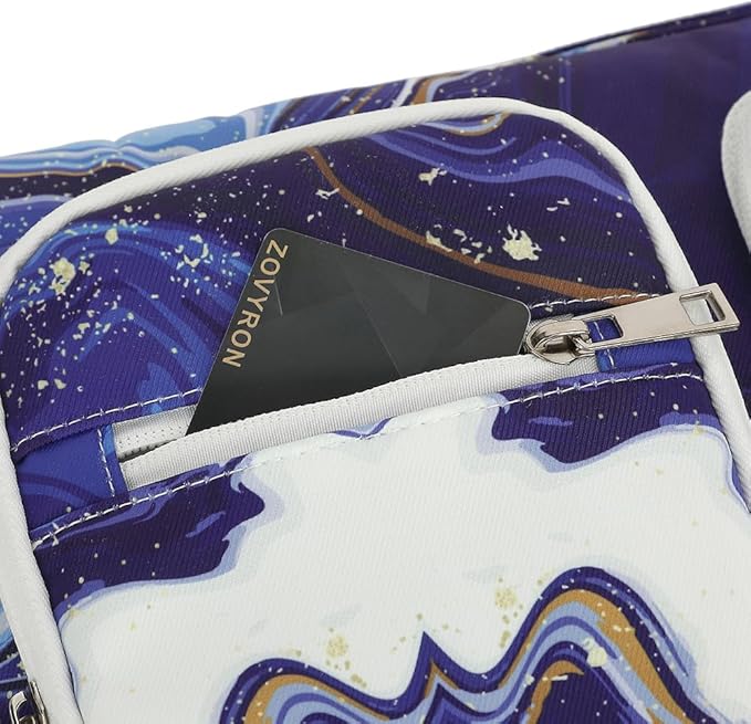 canvaslife 360° Protective Laptop Sleeve Case Bag Cover with Handle for iPad 12.9 inch,MacBook Pro Air 13" and 12.5 inch-13.3 inch Laptop (Blue Marble)