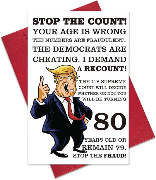 Ogeby Funny 80th Birthday Card, Hilarious 80 Years Old Birthday Card Gift for Friends, Dad, Mom, Husband, Wife, Brother, Sister